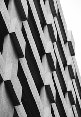 Poster - Concrete  wall geometry pattern Building facade Architecture details