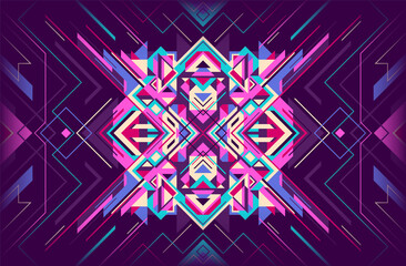 Poster - colorful geometric abstract background in futuristic style. vector illustration.