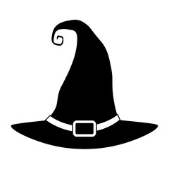 Single illustration of old witch hat for Halloween day