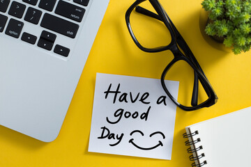 Wall Mural - Have a good Day Concept On Sticky Note