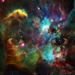 Wall Mural - eyes in space