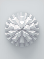 Aufkleber - Modern design template with 3d rendering simple geometric stylized shape. Abstract white background