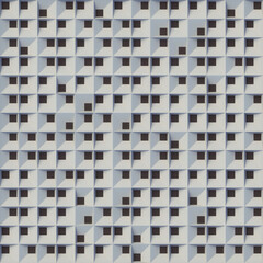Aufkleber - Trendy abstract template with pattern of randomly arranged geometric cubic forms. 3d rendering digital illustration