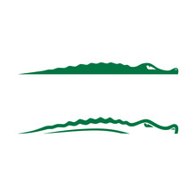 The Logo Of A Swimming Crocodile