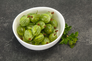 Fresh ripe green sweet gooseberry