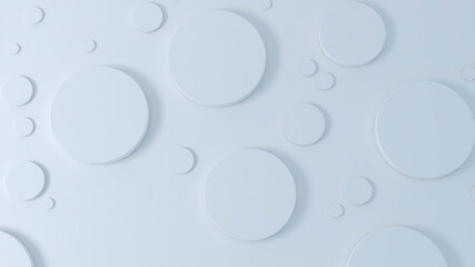 Sticker - Abstract blue and white 3d circles dots pattern. Modern color and shapes. 3d illustration