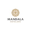 © Ramosh Artworks - Abstract mandala flower swirl logo icon vector design. Elegant premium ornament vector logotype symbol.
