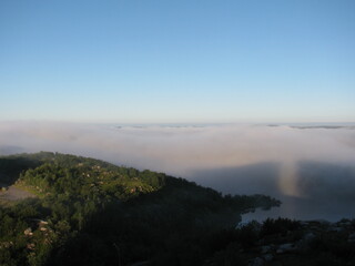 clouds over the mountains