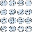 © suwanphoto - set of smile isolated on white background with hand drawn style. Various expressions of Smile.