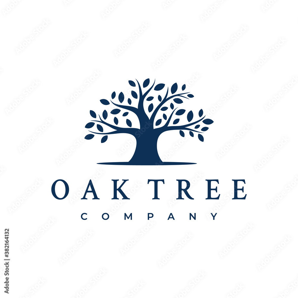 Oak Banyan tree logo design. Tree of life logo design inspiration Stock ...