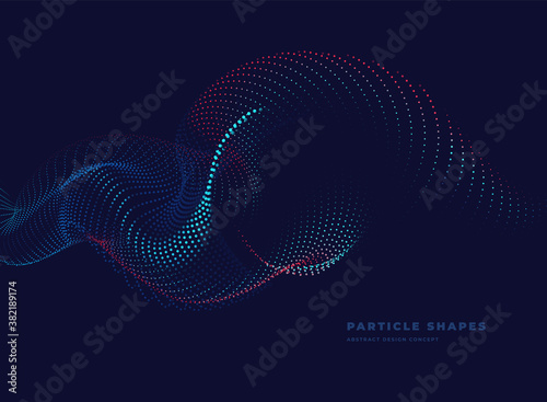 Fotografía Abstract particle wave background