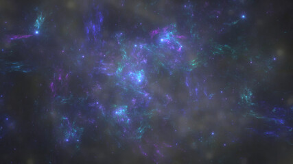 Wall Mural - starfield illustration , deep space galaxy background