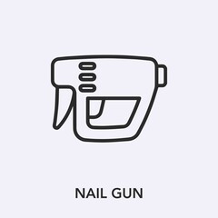 Poster - nail gun icon vector sign symbol