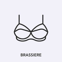 Poster - brassiere icon vector sign symbol