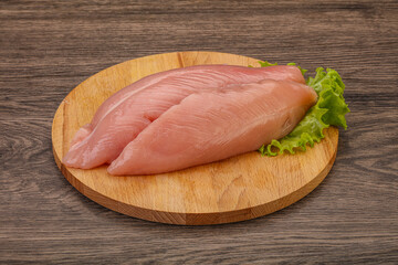 Raw turkey breast for cooking