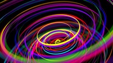 3d Rendering Stylish Creative Abstract Background. Colored Lines Swirling In Spiral. Motion Design Bg Of Particles Shaping Lines, Helix And Abstract Structures. 3d Render