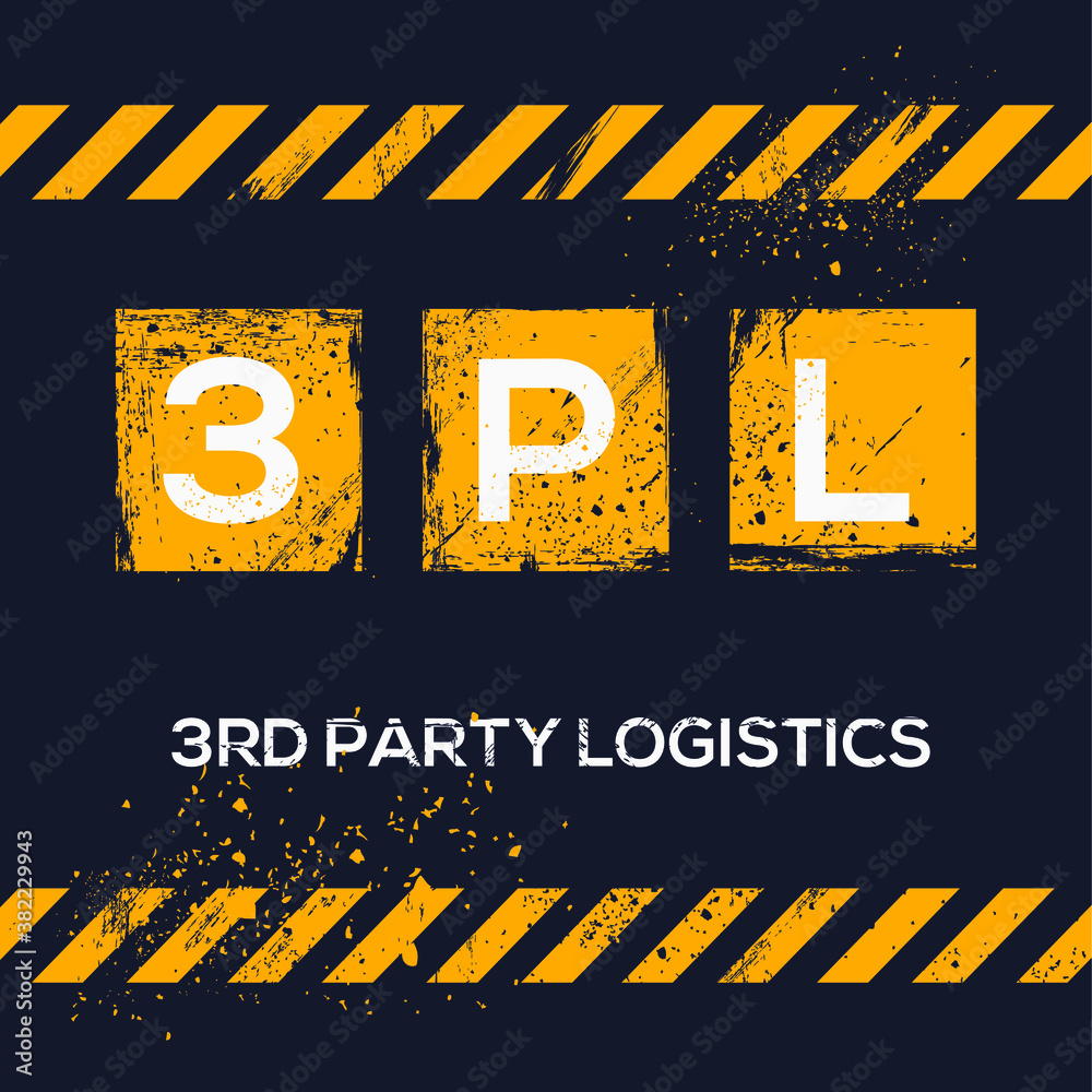 3PL mean (3rd Party Logistics),Vector illustration. Stock Vector ...