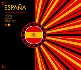 Wall Mural - Espana Spain Translation Nation Patriotic theme, vector illustration, Spanish Flag colors.