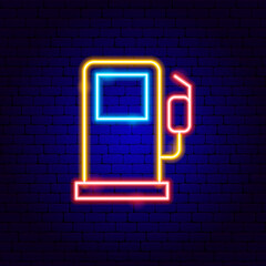 Poster - Gas Station Neon Sign