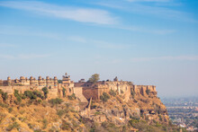 View Of Gwalior Fort And Man Singh Palace, Gwalior, Madhya Pradesh, India