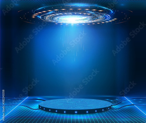 Cuadros en Lienzo Futuristic pedestal for product presentation