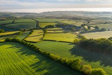 Verdant Rolling Countryside Surrounding Livaton Farm, South Tawton, Devon