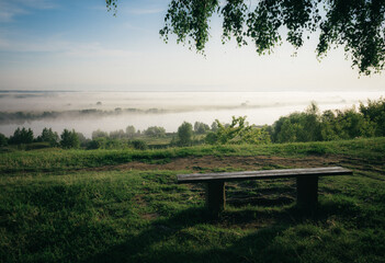 Wall Mural - bench on the lake