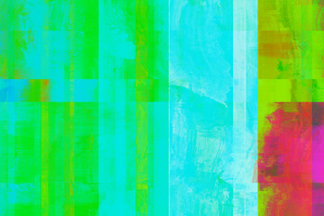 Vibrant, digital pixel glitch background/texture/mosaic/collage