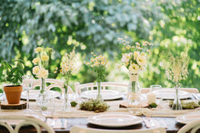 Outdoor Wedding Table Setup