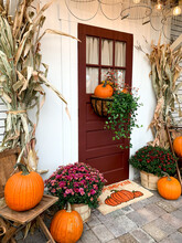 Front Porch In The Fall 