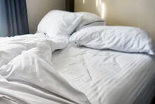 Undone bed in a hotel
