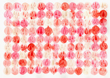 Watercolor Red Drops Abstract Background