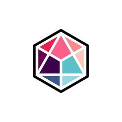 Sticker - Hexagon geometry logo design vector