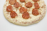 Fototapeta Miasto - Frozen Pepperoni Pizza 