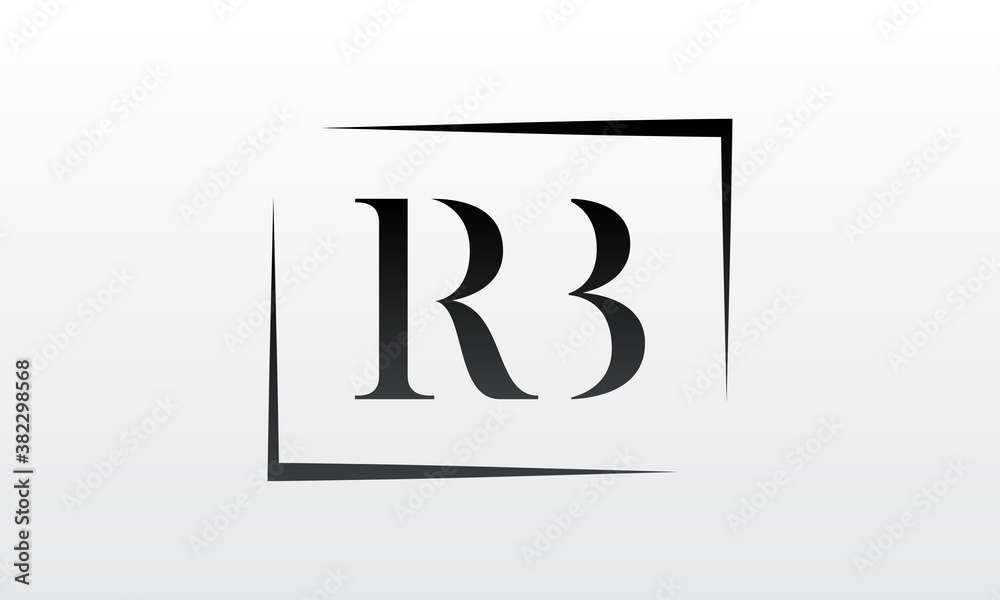Initial rb letter logo with creative modern business typography vector ...