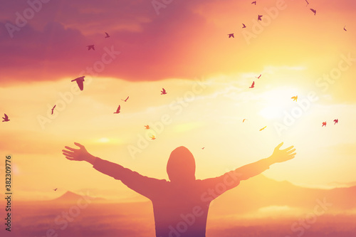 Fotomural Freedom feel good and travel adventure concept