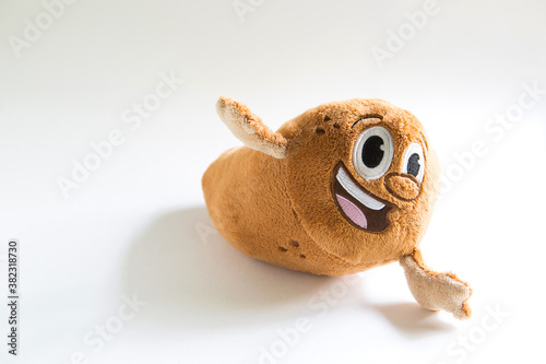 Cuadros en Lienzo Plush children's funny toy - funny potato with big eyes