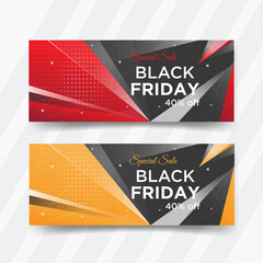 Wall Mural - Black Friday sale social media cover, web banner design 