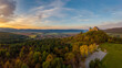 © Jaro - Krasna Horka castle from above in the background with the village