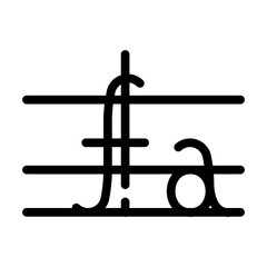 mathematical function line icon vector black illustration