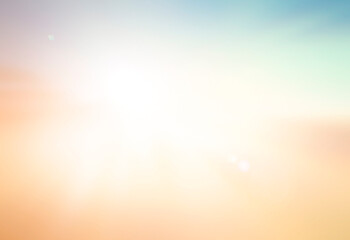 Wall Mural - summer holiday concept: abstract blur beach sunset texture background