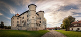 Fototapeta Kuchnia - Panoramic view of Nowy Wisnicz castle. Malopolska. Poland