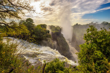  Victoria Falls on Zambezi River in Zimbabwe