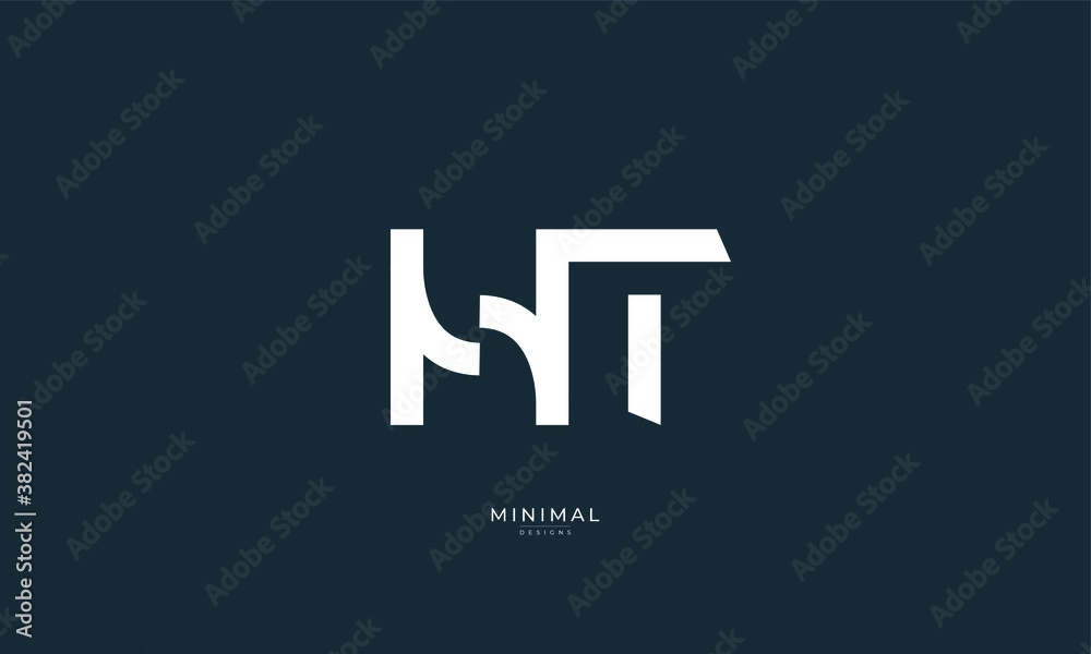 Alphabet letter icon logo HT Stock Vector | Adobe Stock