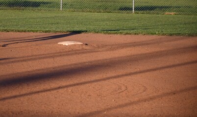 Wall Mural - Second Base on a Softball Field