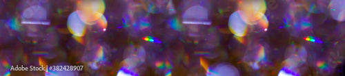 Panorama blurred Iridescent neon background.