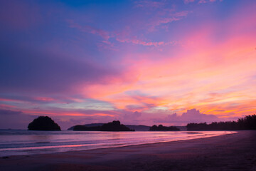 Poster - sunset beach background