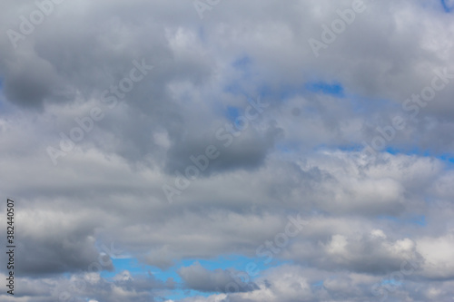 Blue sky and white clouds.