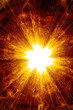 © Fernando Cortés - Creative background with powerful and bright abstract sun, decorative image for advertising or designs