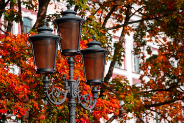 Poster - beautiful street lamp against the blue sky
